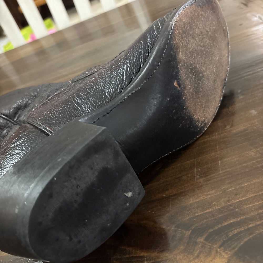 Lucchese 1883 Black Cherry Ostrich Leg Western Cowboy Boots Men 10.5 2E Wide - Picture 10 of 14